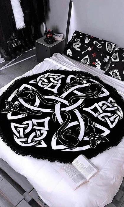 Discount 👍 KILLSTAR Cats Sith | ROUND BLANKET" 🤩 1 Discount 👍 KILLSTAR Cats Sith | ROUND BLANKET" 🤩