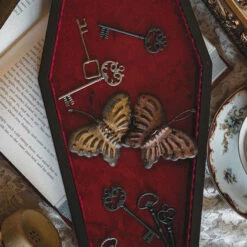 Cheapest ✔️ LIVELY GHOSTS The Nightmare Before Christmas Coffin [Blood Red Velvet] | TRINKET BOX [Beserk Exclusive]* 🛒