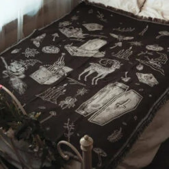 Best Pirce 💯 LIVELY GHOSTS Gothic Homewares Cottage Witch | TAPESTRY BLANKET` 👏 -Spooky Stuff Store lively ghosts cottage witch tapestry blanket 1 4e6baafd 167d 47b2 924e b6786351c26f 700x700