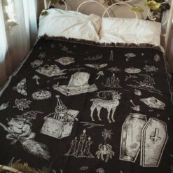 Best Pirce 💯 LIVELY GHOSTS Gothic Homewares Cottage Witch | TAPESTRY BLANKET` 👏 -Spooky Stuff Store lively ghosts cottage witch tapestry blanket 9 b9b144e4 e2c6 42d5 bfee 5f258f32b4a2 700x700