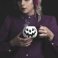 Brand new ❤️ LIVELY GHOSTS Gothic Homewares Haunted Hallows [White Pumpkin] | MUG [LIMITED] ⭐ -Spooky Stuff Store lively ghosts white pumpkin haunted hallows mug 4 d3bb6894 d533 429f 9c08 076ae08ee14d 700x700