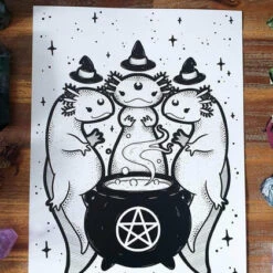 Discount โ๏ธ PVMPKIN ART Gothic Homewares Axolotl Coven | ART PRINT ๐คฉ