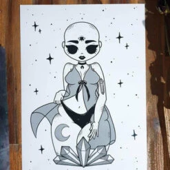 Promo ❤️ PVMPKIN ART Gothic Homewares Crystal Goddess | ART PRINT 😉