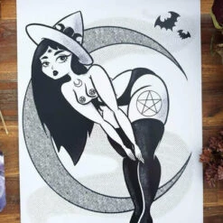 Best Sale ❤️ PVMPKIN ART Bats Glamour Witch | ART PRINT ✔️