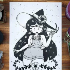 Best deal ⭐ PVMPKIN ART Gothic Homewares Green Witch | ART PRINT 💯