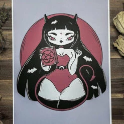Best deal ✔️ PVMPKIN ART Gothic Homewares Pretty Little Demon | PRINT 🎉