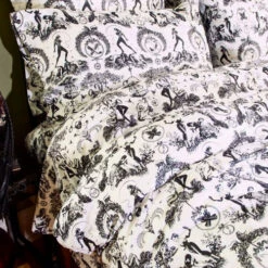 Coupon 🎁 SIN IN LINEN Fetish Al Fresco Toile | KING DUVET COVER ❤️ -Spooky Stuff Store sin in linen fetish al fresco toile 1 1 1 700x700