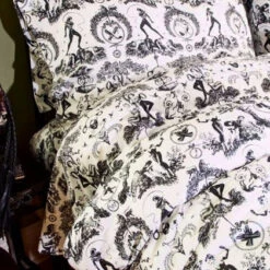 Best Pirce 😍 SIN IN LINEN Fetish Al Fresco Toile | DOUBLE/QUEEN DUVET COVER ❤️