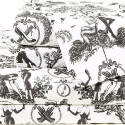 Best Pirce ✔️ SIN IN LINEN Fetish Al Fresco Toile | QUEEN SHEET SET 🧨 -Spooky Stuff Store sin in linen fetish al fresco toile 5 1 700x700
