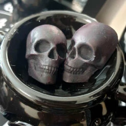 Cheapest 🎉 THE BLACKENED TEETH Gothic Homewares Skull [Charcoal Black] | SCENTED WAX MELTS ⭐