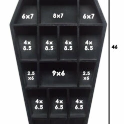 Best Sale 🎁 SOURPUSS Gothic Homewares Curio Coffin | SHELF 💯 -Spooky Stuff Store sourpuss curio coffin shelf diagram 700x700