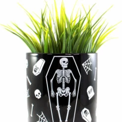 Outlet 👏 SOURPUSS Gothic Homewares Skeleton | CERAMIC PLANTER ⭐