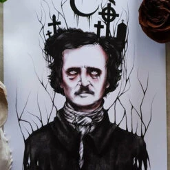 Deals ⌛ THE BLACK CVLT Edgar Allan Poe | Nevermore ART PRINT 🎉