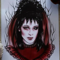 Flash Sale 💯 THE BLACK CVLT Lydia Deetz | Beetlejuice ART PRINT 🛒