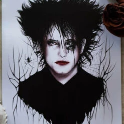Brand new ⌛ THE BLACK CVLT Gothic Homewares Robert Smith | The Cure ART PRINT 👍