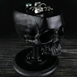 Top 10 ⌛ THE BLACKENED TEETH Gothic Homewares Skull [Black] | JEWELLERY HOLDER 🎉 -Spooky Stuff Store the blackened teeth skull black jewellery holder 4 f12ce637 bf43 473e a020 255c65dbca49 700x700