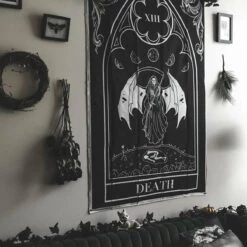 Outlet ❤️  THE PRETTY CULT Gothic Homewares Death | TAPESTRY 👏