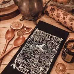 Cheapest ❤️ THE PRETTY CULT Gothic Homewares Kitchen Witch | DISH TOWEL ✔️ -Spooky Stuff Store the pretty cult kitchen witch dish towel 4 7307e11b d78c 44c8 a850 ff66beb00e71 700x700