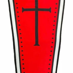 Wholesale ✨ TOO FAST APPAREL Gothic Homewares Red Coffin | BEACH TOWEL 🧨