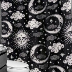 Flash Sale 🎁  TOO FAST APPAREL Gothic Homewares Xtra Celestial | SHOWER CURTAIN 🛒