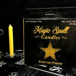 Coupon ✨ MAGIC SPELL CANDLES Gothic Homewares Eternal Flame [Yellow] | SPELL CANDLE 🥰 -Spooky Stuff Store yellow 700x700